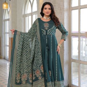 Pure printed cambric cotton designer suit